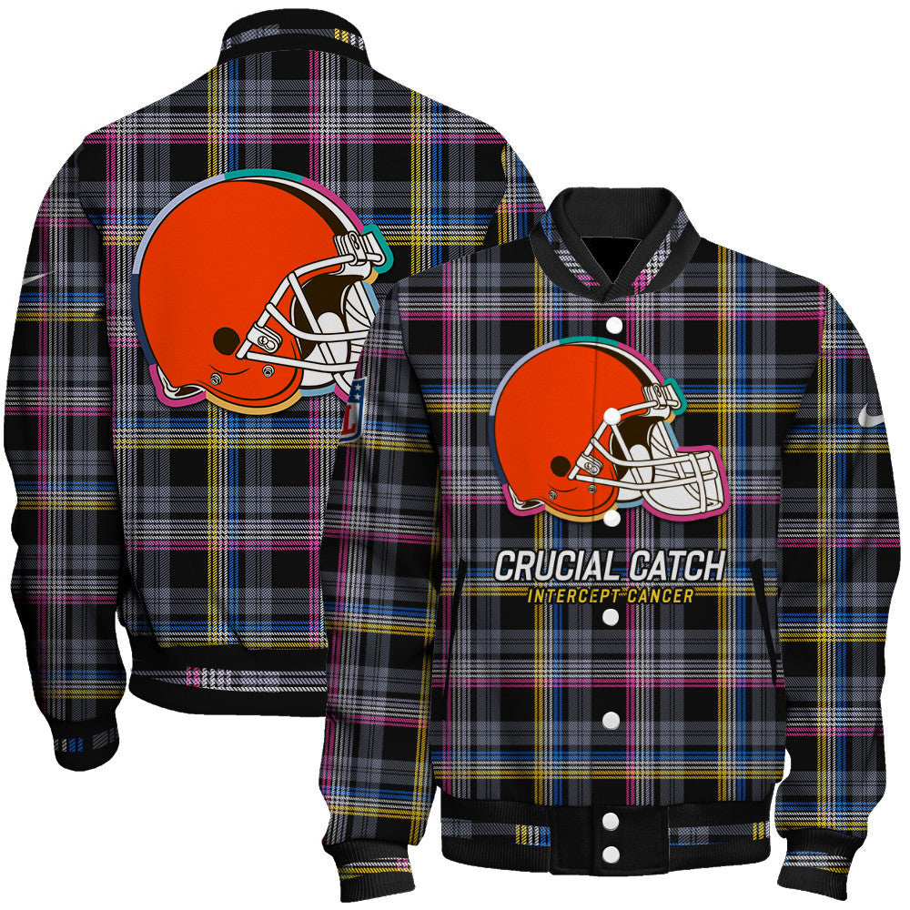 Cleveland Browns National Football League 2026 Crucial Catch Unisex Varsity Jacket