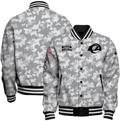 Los Angeles Rams National Football League 2026 Arctic Camo Unisex Varsity Jacket