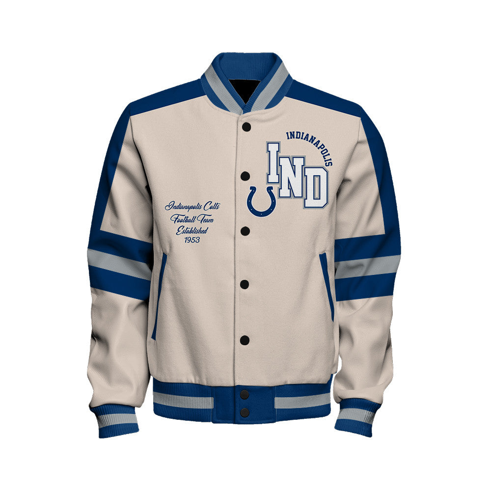 Indianapolis Colts | Football Team 2026 Feel The Power Unisex Varsity Jacket