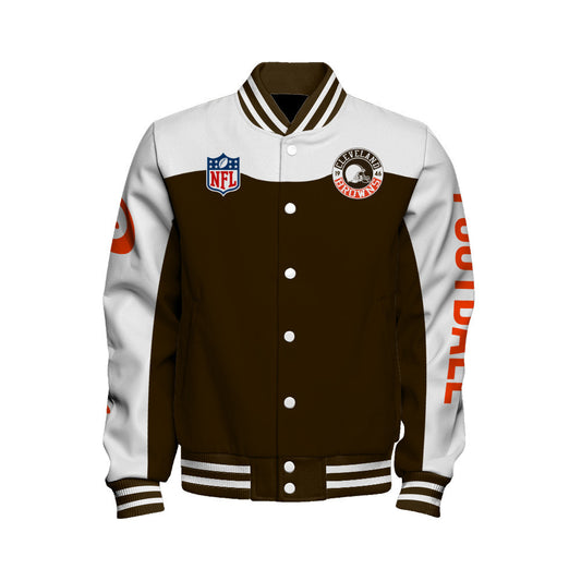 Cleveland Browns National Football League 2026 Face Any Weather Unisex Varsity Jacket