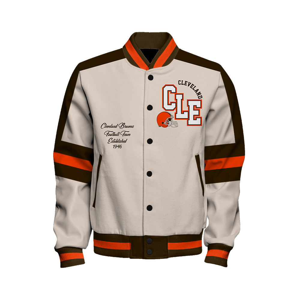 Cleveland Browns | Football Team 2026 Feel The Power Unisex Varsity Jacket