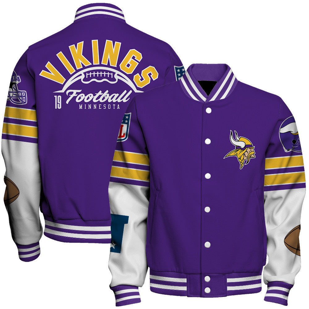 Minnesota Vikings National Football League 2026 Feel The Power Unisex Varsity Jacket