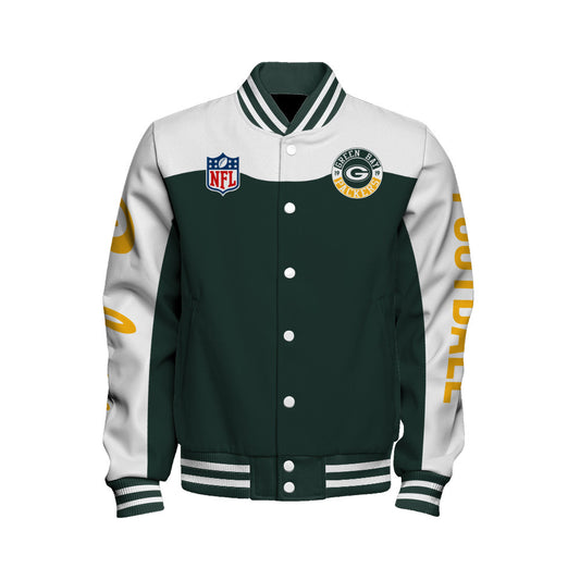 Green Bay Packers National Football League 2026 Face Any Weather Unisex Varsity Jacket
