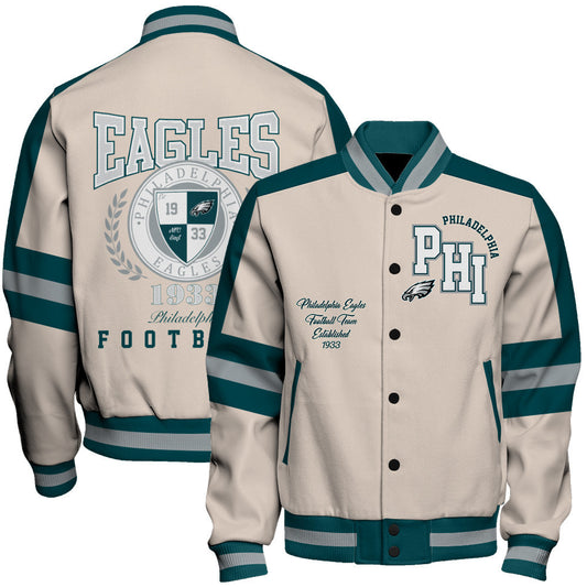 Philadelphia Eagles | Football Team 2026 Feel The Power Unisex Varsity Jacket