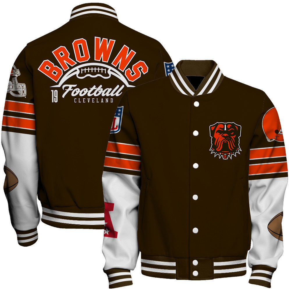 Cleveland Browns National Football League 2026 Feel The Power Unisex Varsity Jacket