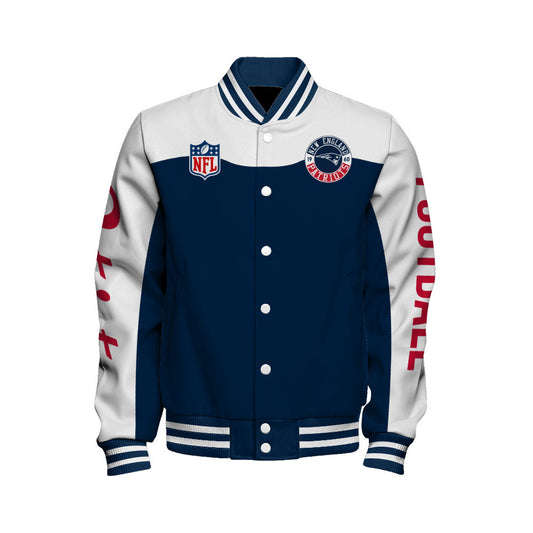 New England Patriots National Football League 2026 Face Any Weather Unisex Varsity Jacket