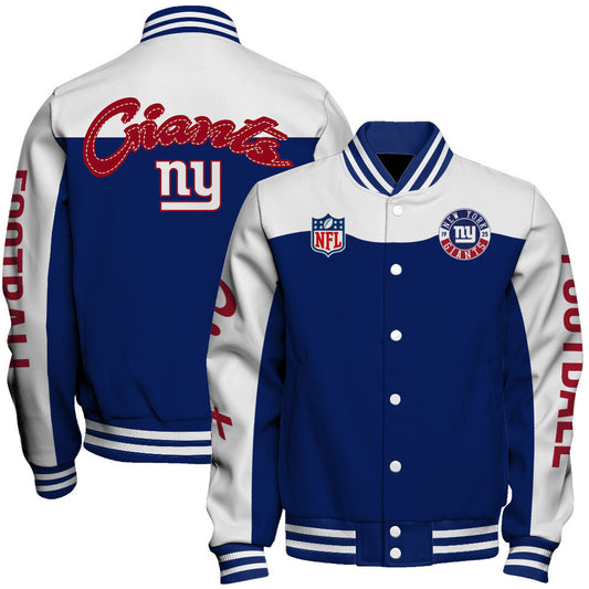 New York Giants National Football League 2026 Face Any Weather Unisex Varsity Jacket