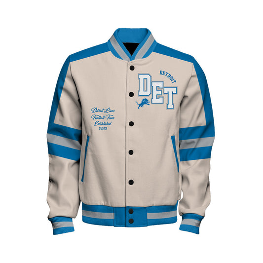 Detroit Lions | Football Team 2026 Feel The Power Unisex Varsity Jacket
