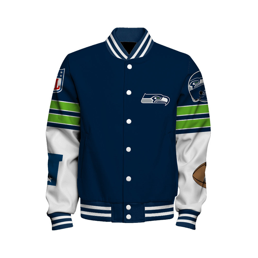 Seattle Seahawks National Football League 2026 Feel The Power Unisex Varsity Jacket