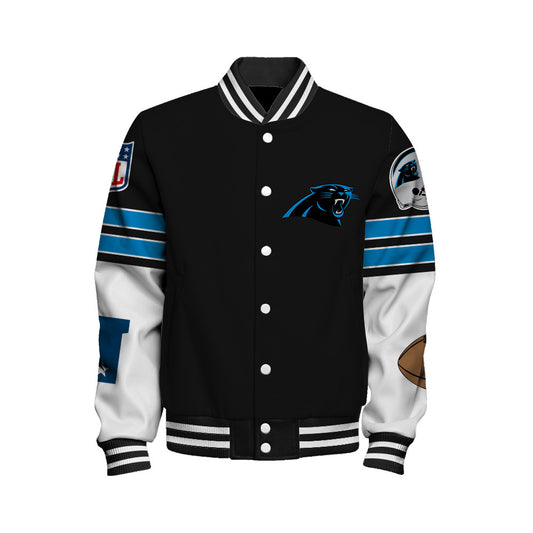 Carolina Panthers National Football League 2026 Feel The Power Unisex Varsity Jacket