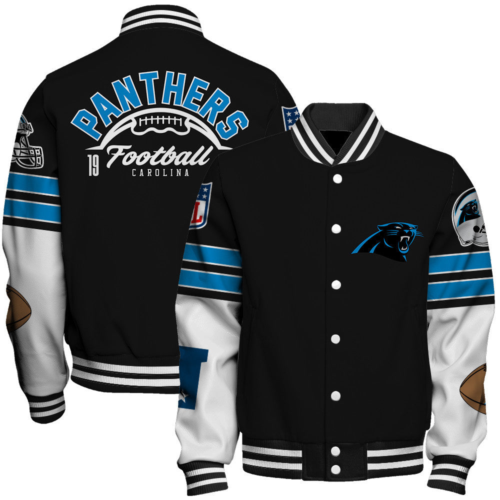 Carolina Panthers National Football League 2026 Feel The Power Unisex Varsity Jacket