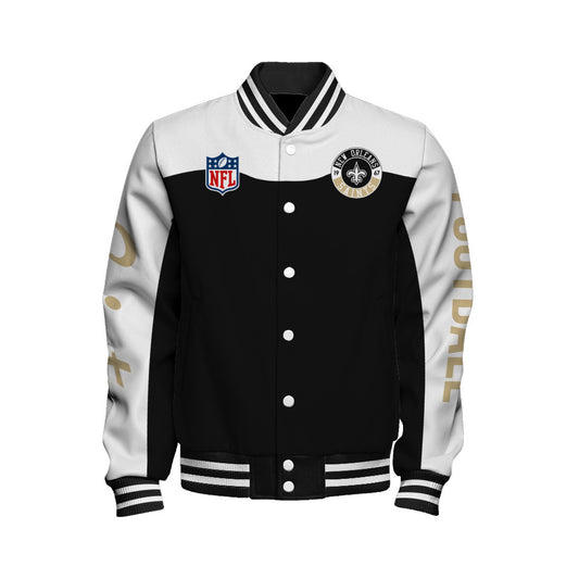 New Orleans Saints National Football League 2026 Face Any Weather Unisex Varsity Jacket