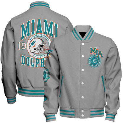 Miami Dolphins Nfl 2026 Feel The Power Unisex Varsity Jacket