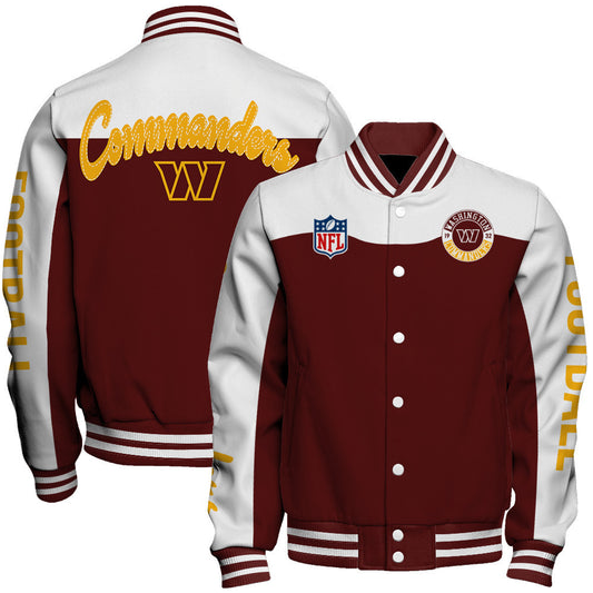 Washington Commanders National Football League 2026 Face Any Weather Unisex Varsity Jacket