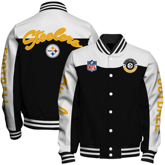 Pittsburgh Steelers National Football League 2026 Face Any Weather Unisex Varsity Jacket