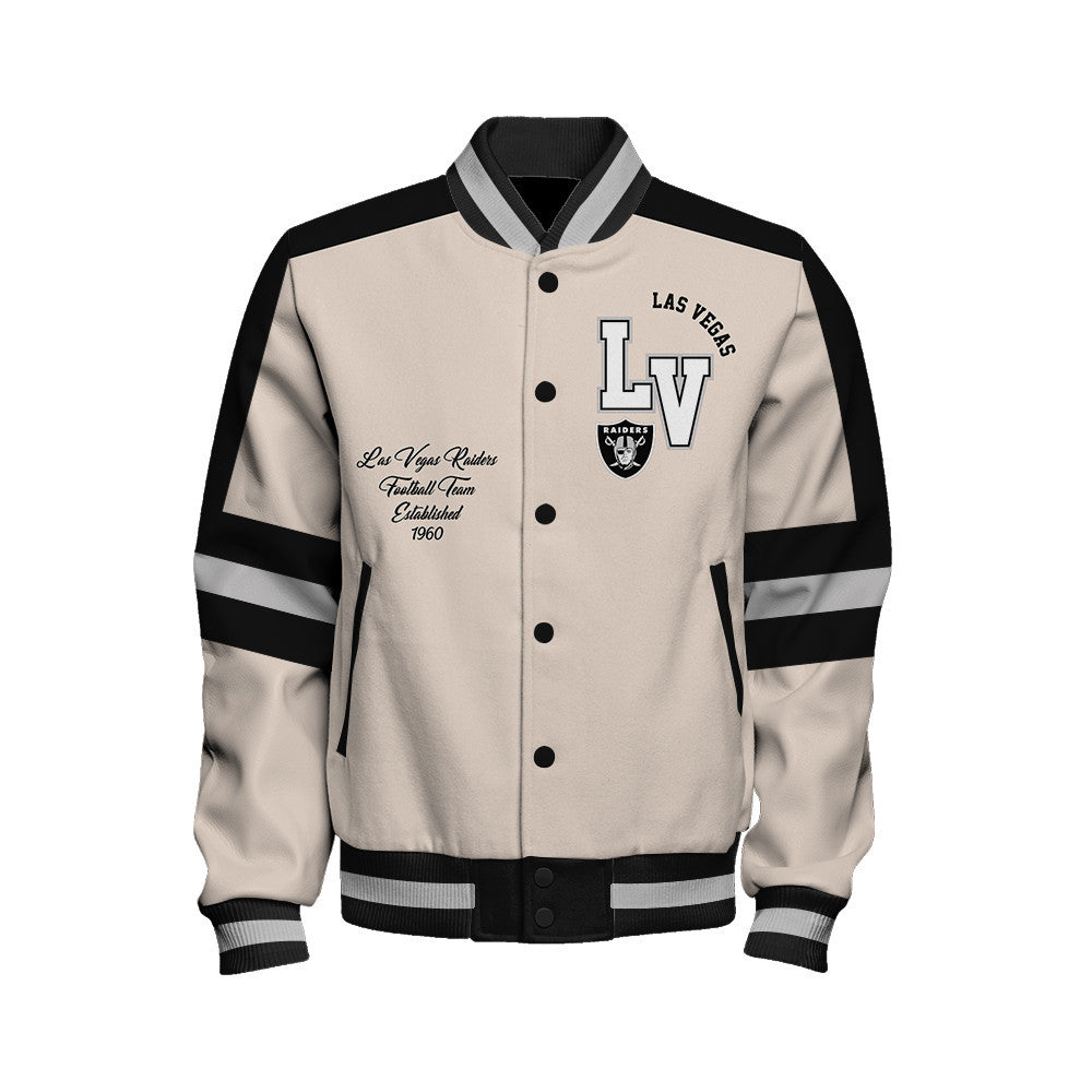 Las Vegas Raiders | Football Team 2026 Feel The Power Unisex Varsity Jacket