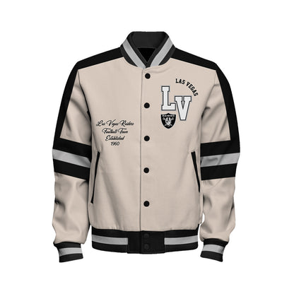 Las Vegas Raiders | Football Team 2026 Feel The Power Unisex Varsity Jacket
