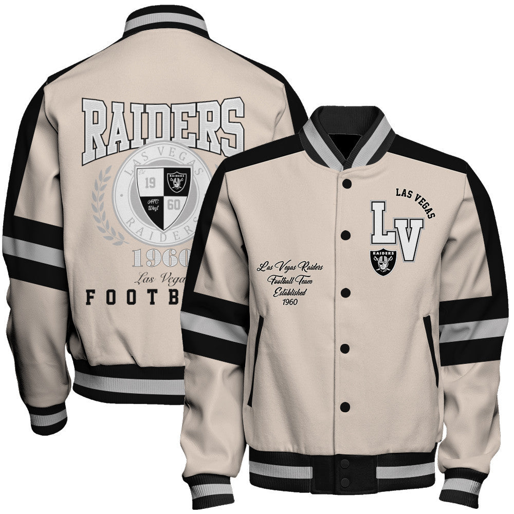 Las Vegas Raiders | Football Team 2026 Feel The Power Unisex Varsity Jacket