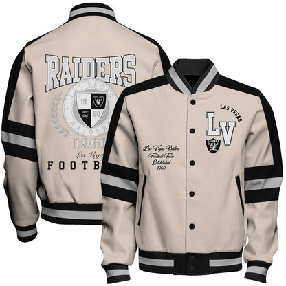 Las Vegas Raiders | Football Team 2026 Feel The Power Unisex Varsity Jacket