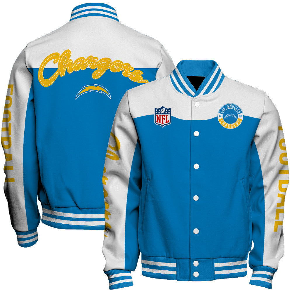 Los Angeles Chargers National Football League 2026 Face Any Weather Unisex Varsity Jacket