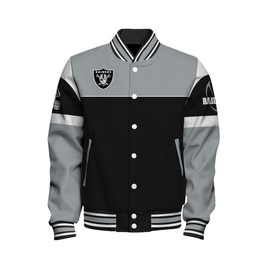 Las Vegas Raiders National Football League 2026 Feel The Power Unisex Varsity Jacket