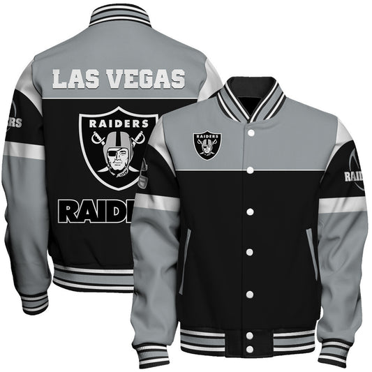 Las Vegas Raiders National Football League 2026 Feel The Power Unisex Varsity Jacket
