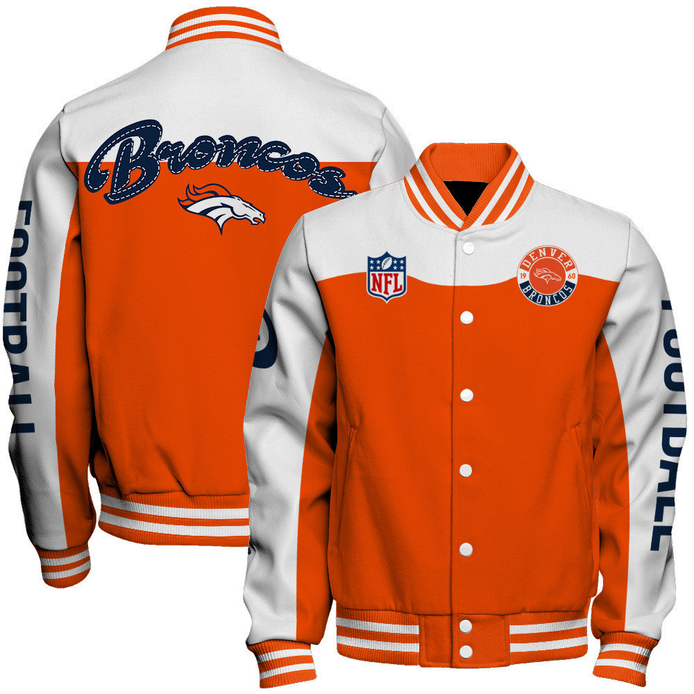 Denver Broncos National Football League 2026 Face Any Weather Unisex Varsity Jacket