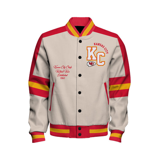 Kansas City Chiefs | Football Team 2026 Feel The Power Unisex Varsity Jacket