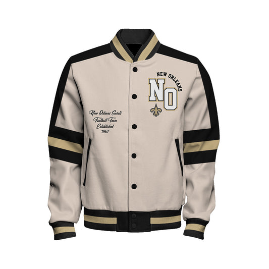 New Orleans Saints | Football Team 2026 Feel The Power Unisex Varsity Jacket