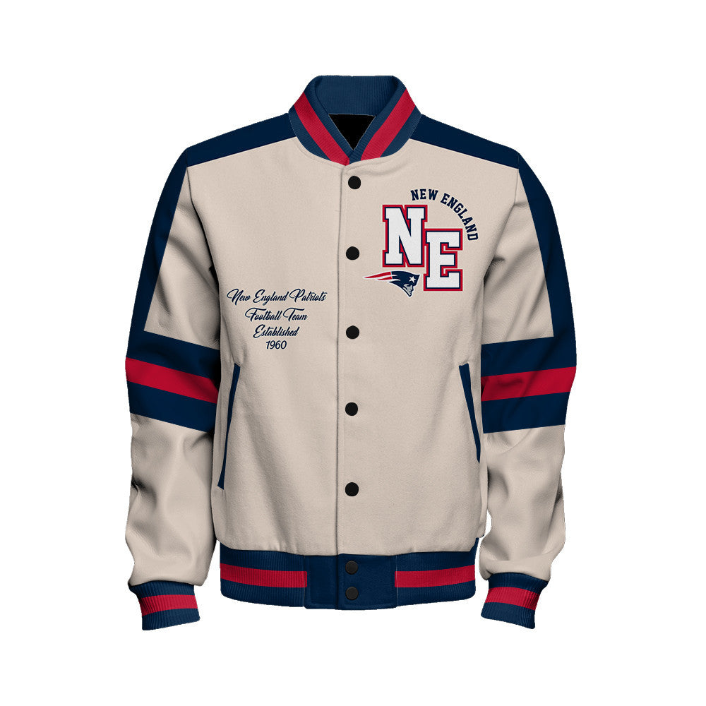 New England Patriots | Football Team 2026 Feel The Power Unisex Varsity Jacket