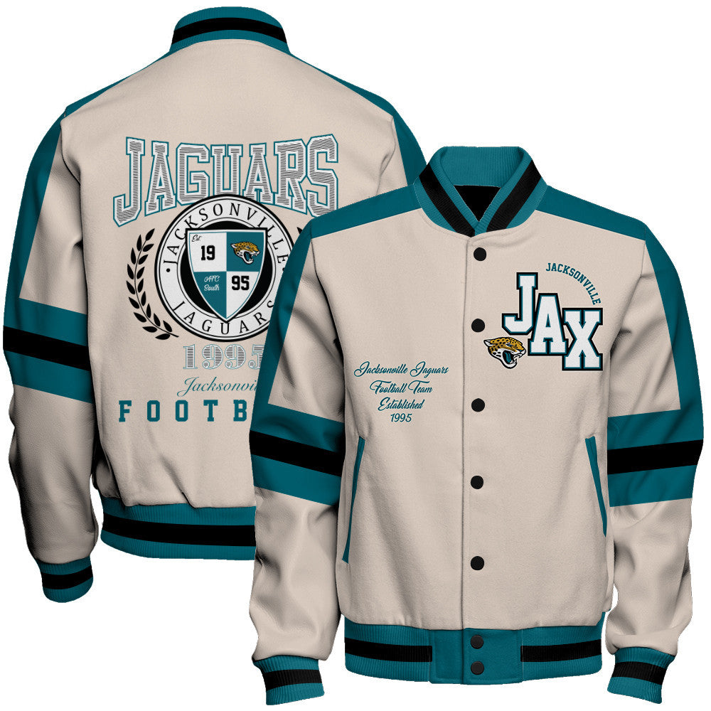 Jacksonville Jaguars | Football Team 2026 Feel The Power Unisex Varsity Jacket