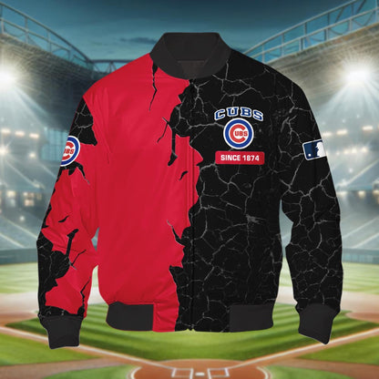 Chicago Cubs 3d Cracked Design Personalized Apparel
