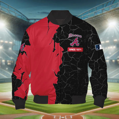 Atlanta Braves 3d Cracked Design Personalized Apparel