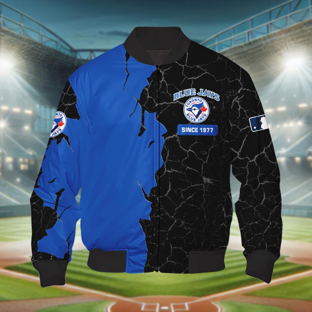 Toronto Blue Jays 3d Cracked Design Personalized Apparel