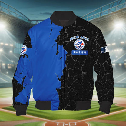 Toronto Blue Jays 3d Cracked Design Personalized Apparel