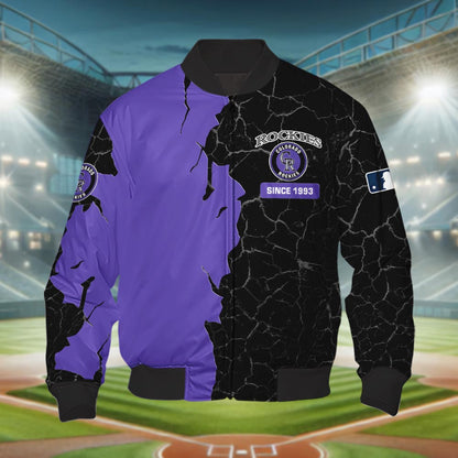 Colorado Rockies 3d Cracked Design Personalized Apparel