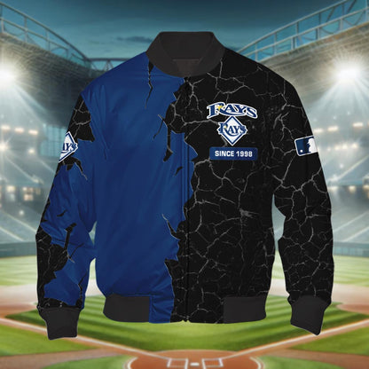Tampa Bay Rays 3d Cracked Design Personalized Apparel