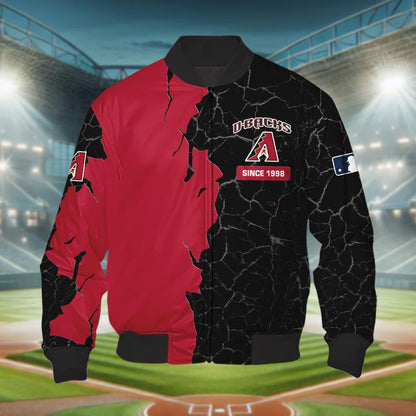 Arizona Diamondbacks 3d Cracked Design Personalized Apparel