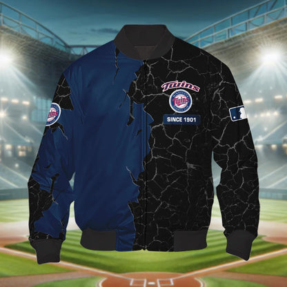 Minnesota Twins 3d Cracked Design Personalized Apparel