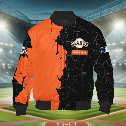 San Francisco Giants 3d Cracked Design Personalized Apparel