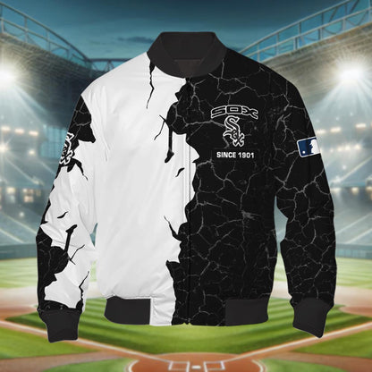 Chicago White Sox 3d Cracked Design Personalized Apparel