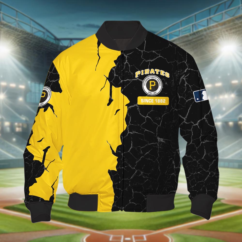 Pittsburgh Pirates 3d Cracked Design Personalized Apparel