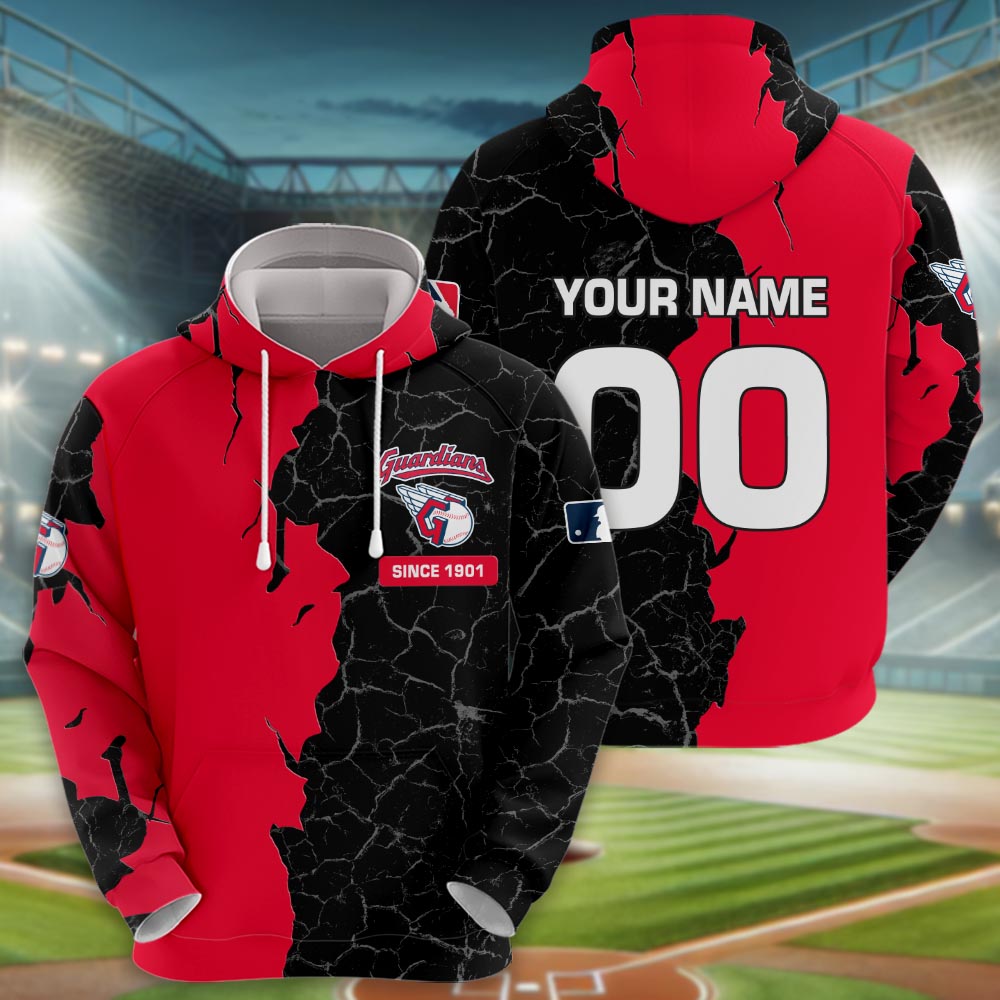 Cleveland Guardians 3d Cracked Design Personalized Apparel