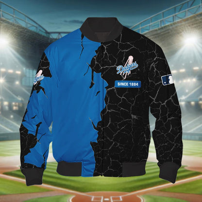 Los Angeles Dodgers 3d Cracked Design Personalized Apparel