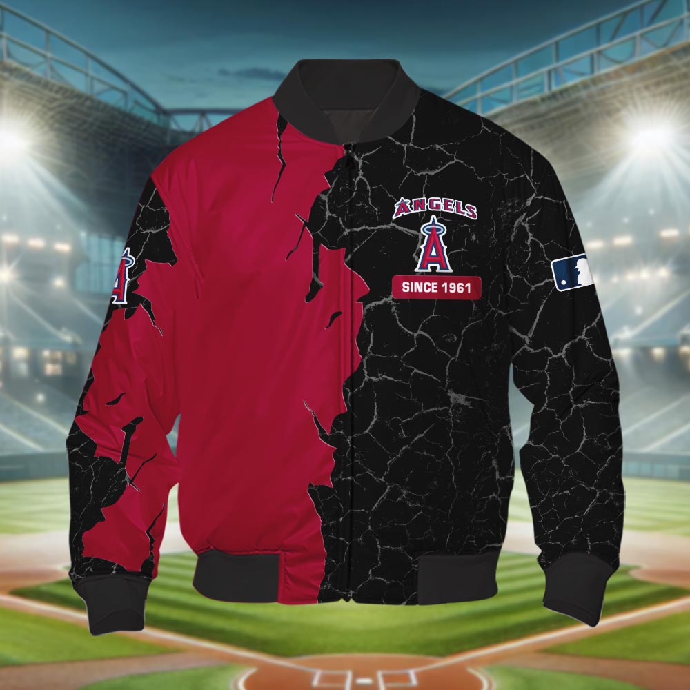 Los Angeles Angels 3d Cracked Design Personalized Apparel