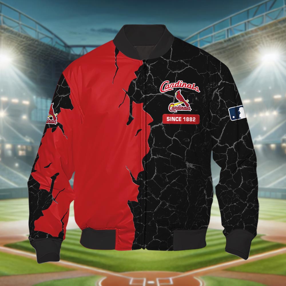 St. Louis Cardinals 3d Cracked Design Personalized Apparel