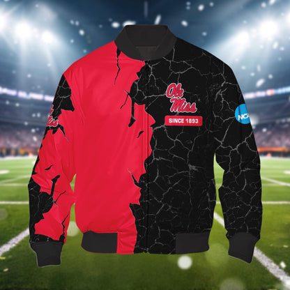 Ole Miss Rebels 3d Cracked Design Personalized Apparel