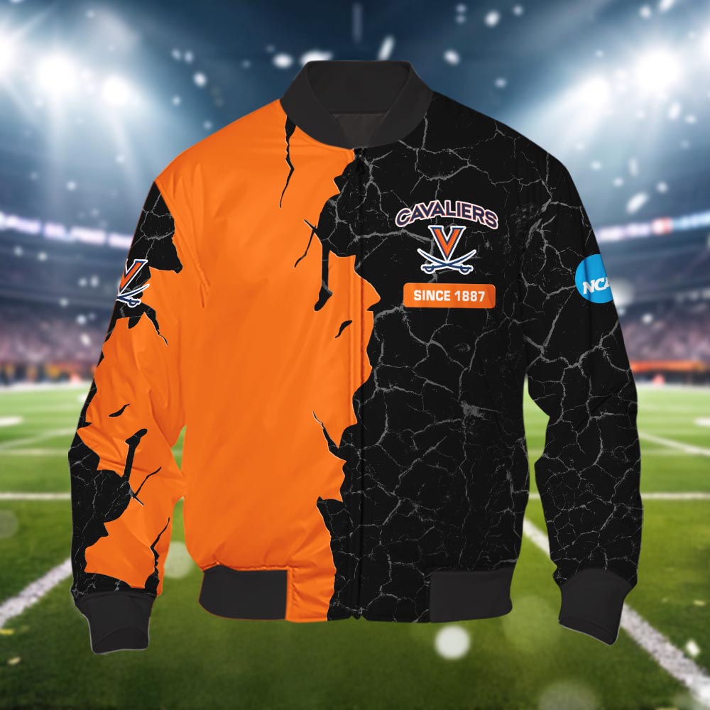 Virginia Cavaliers 3d Cracked Design Personalized Apparel