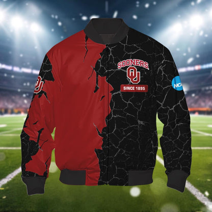 Oklahoma Sooners 3d Cracked Design Personalized Apparel