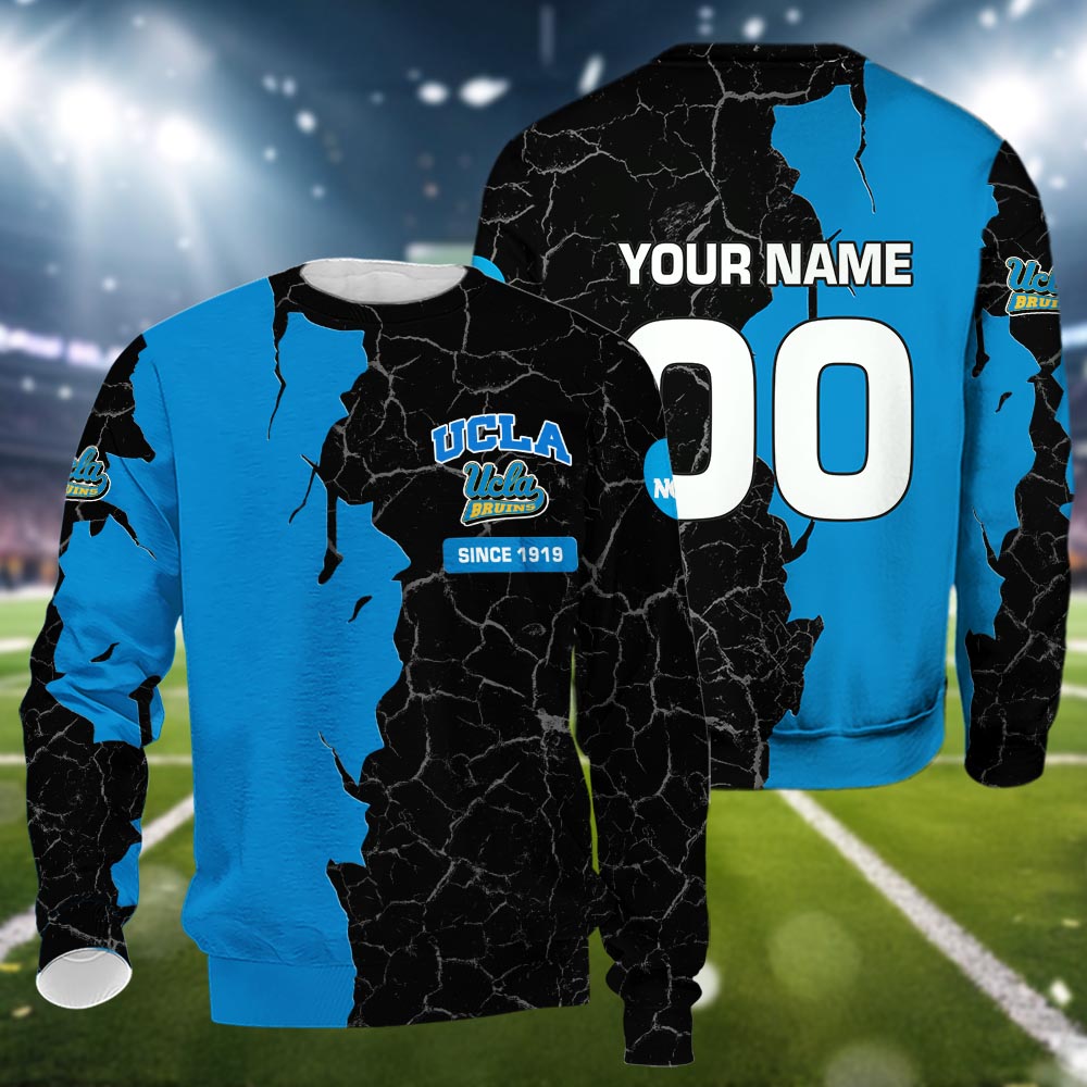 Ucla Bruins 3d Cracked Design Personalized Apparel